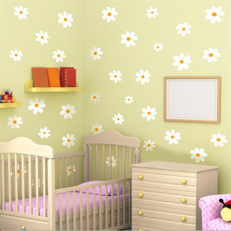 Baby Nursery Plants - Adesivi murali floreali con fiori di