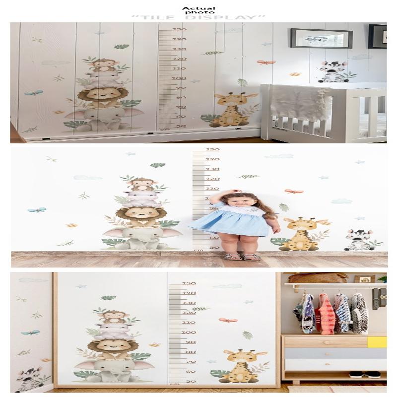 Baby Nursery Jungle Wallpaper - Adesivo per la misurazione dell'altezza dei