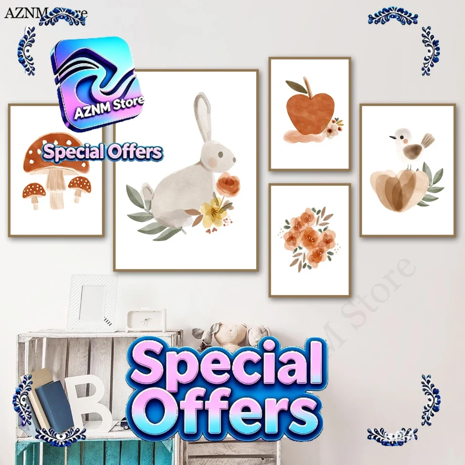 Baby Nursery Murals - Quadro su tela con stampa murale