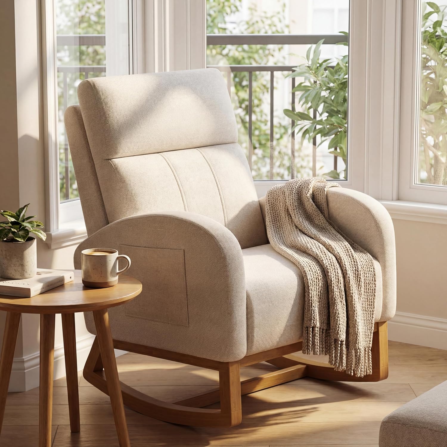 Rocking Chair Nursery - # Comoda Sedia a Dondolo Imbottita