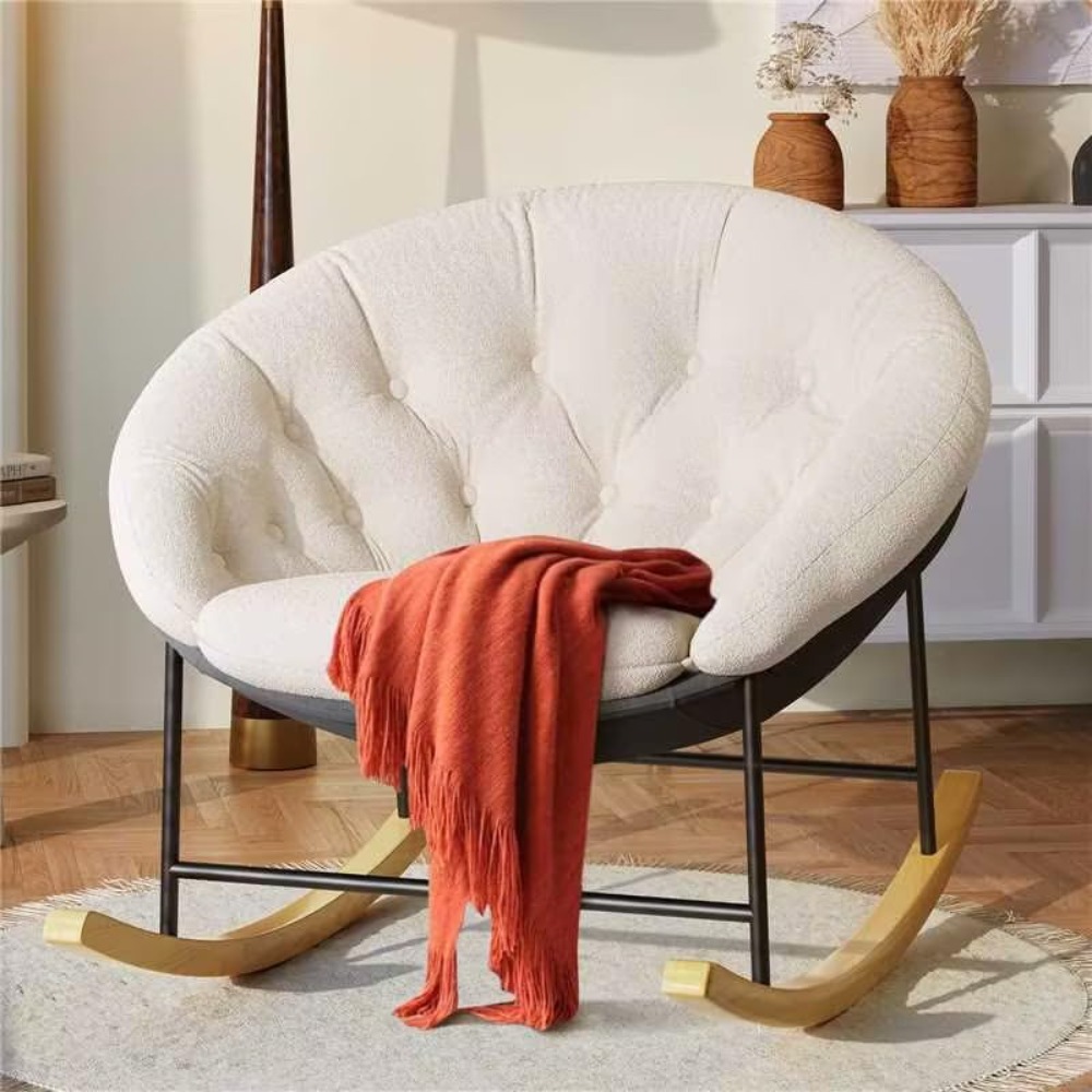 Rocking Chair Nursery - Sedia a dondolo ampia per cameretta,