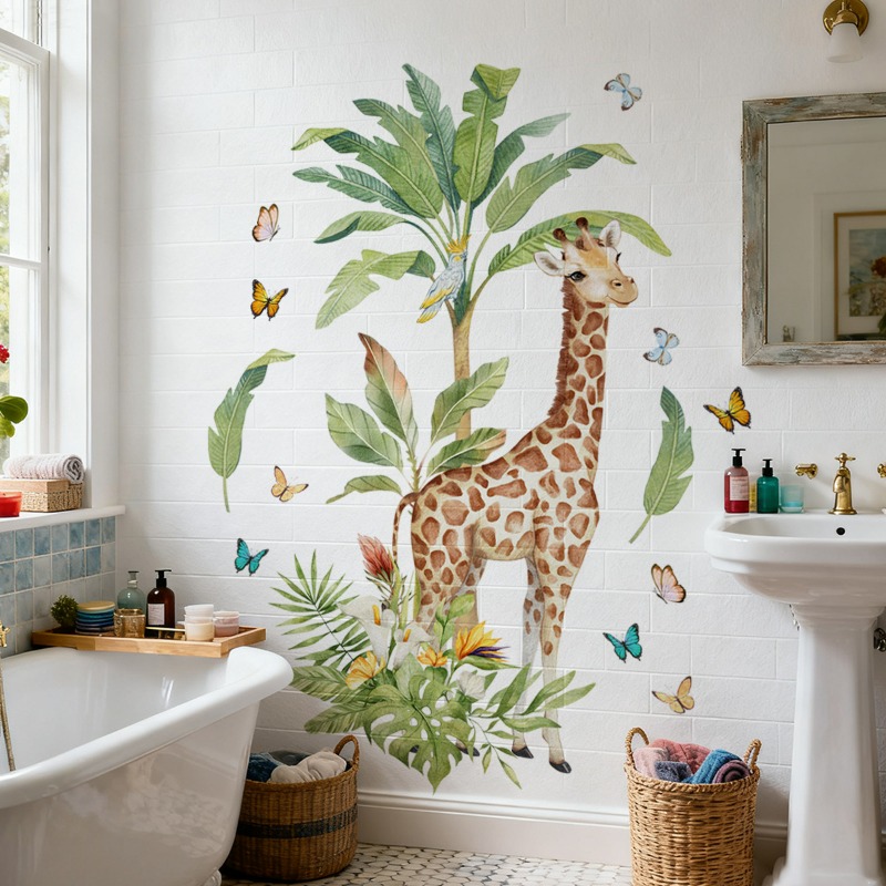 Baby Nursery Murals - Adesivo da parete giraffa animale della