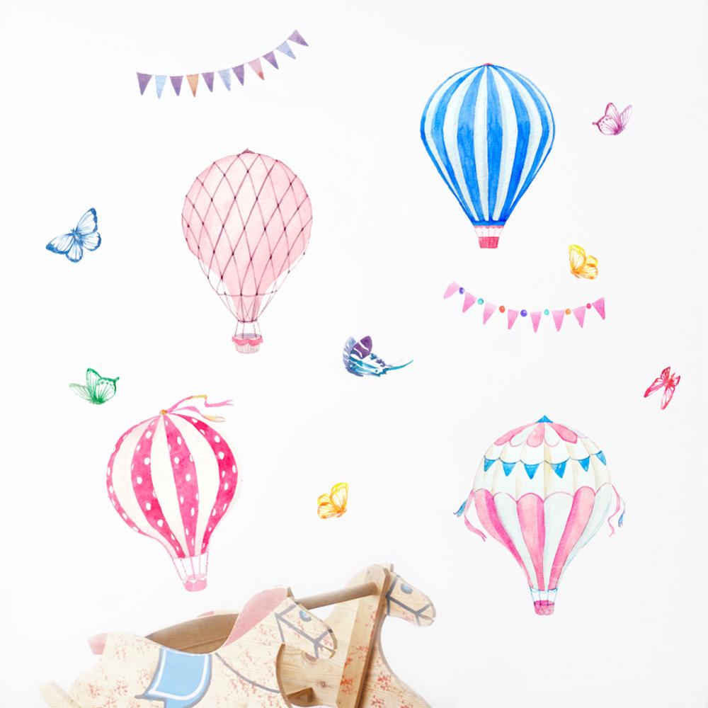 Baby Nursery Murals - Adesivo Murale a Forma di Mongolfiera