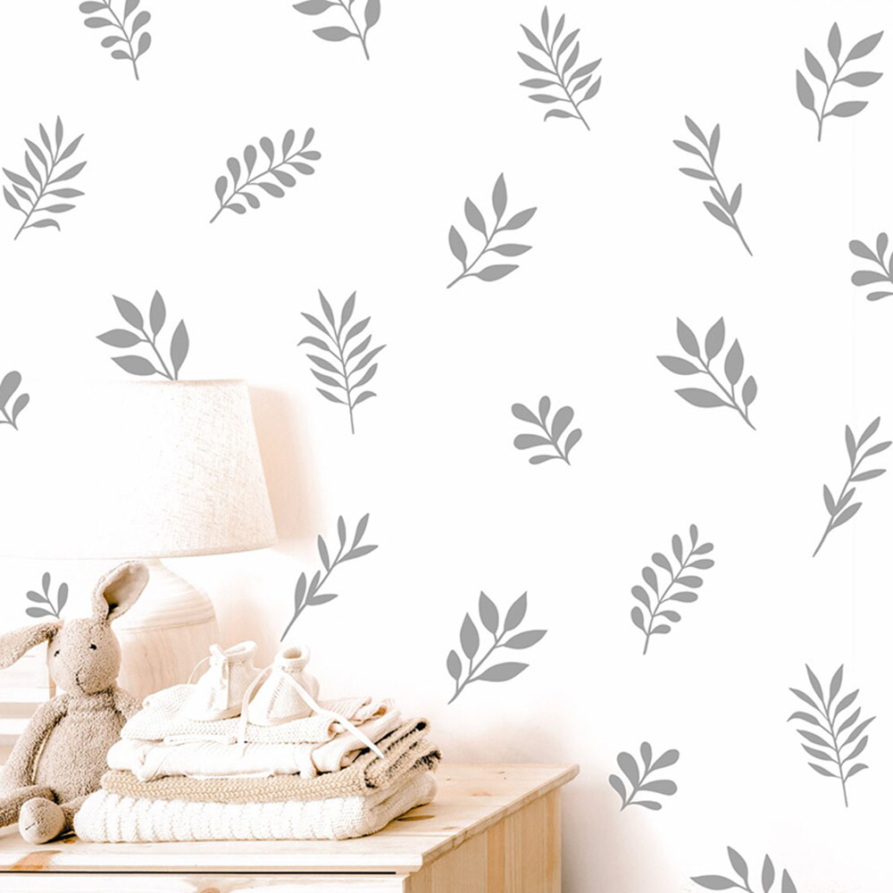 Baby Nursery Plants - 41 pezzi adesivo da parete foglia