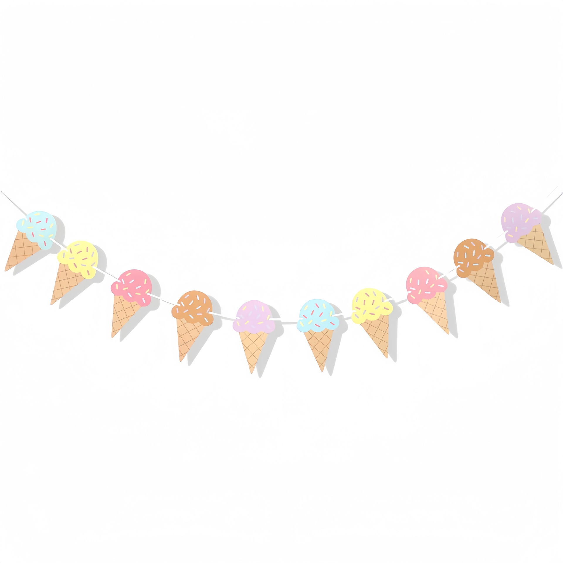 Baby Nursery Hanging Decor - Striscione in Carta a Tema Gelato