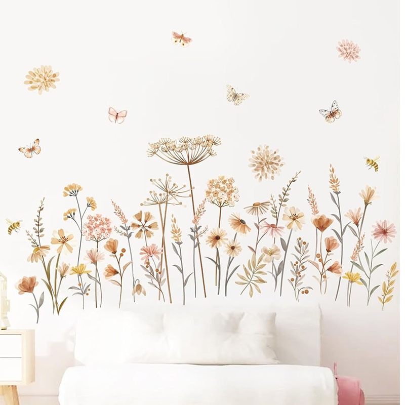 Baby Nursery Plants - Boho Adesivi murali con fiori di