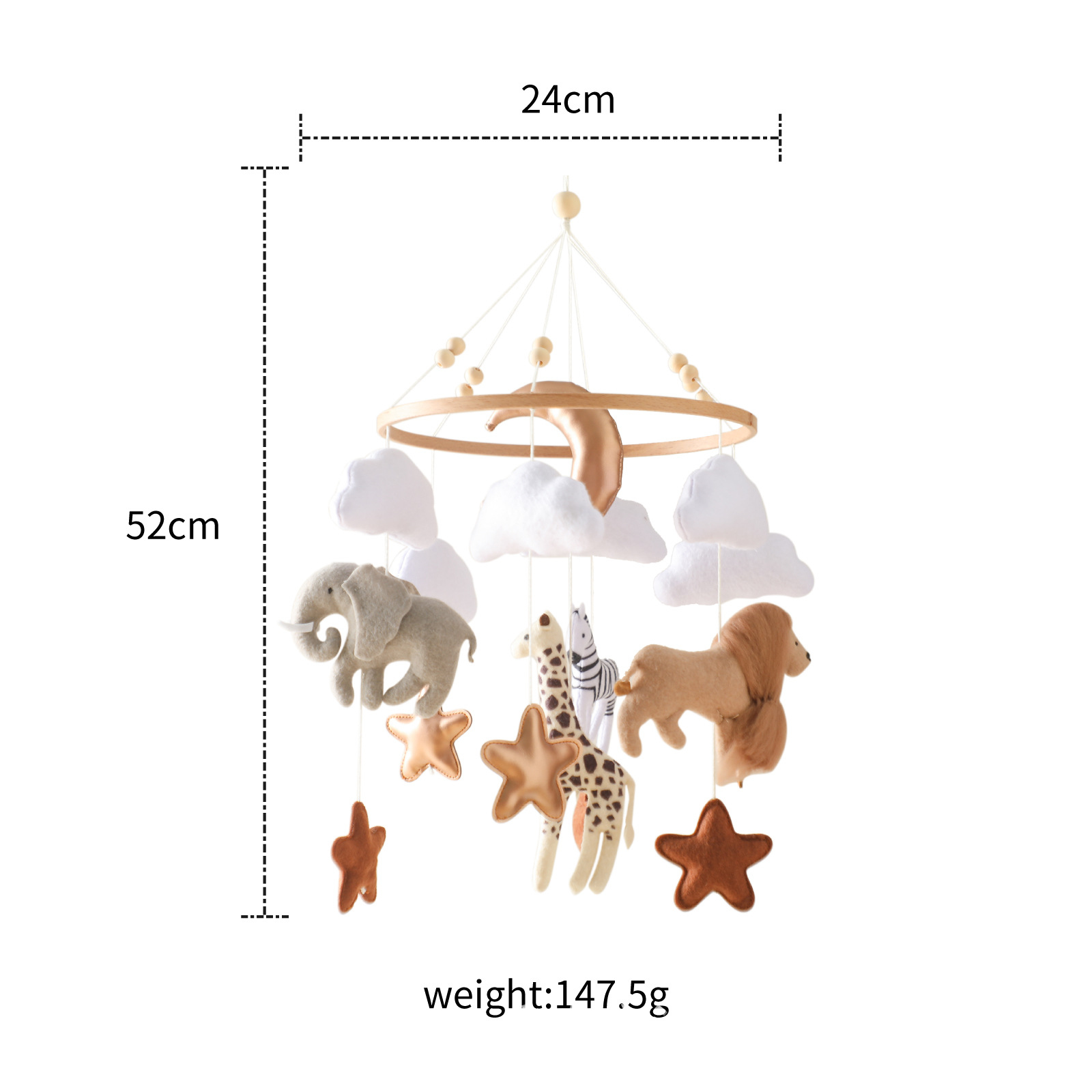 Baby Nursery Hanging Decor - Vendita calda Nordic Feltro fatto a