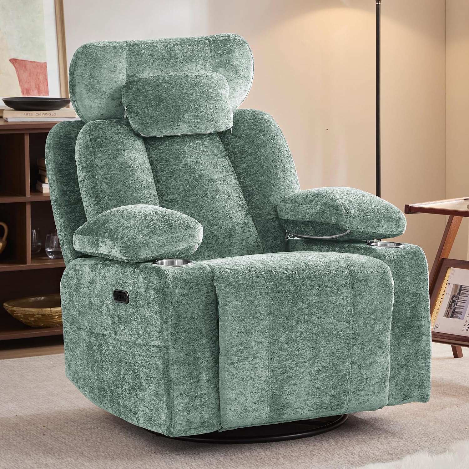 Rocking Chair Nursery - Poltrona reclinabile girevole per adulti, poltrone