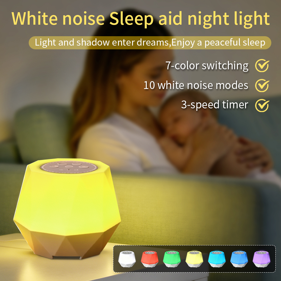 Baby Nursery Night Light - Lampada Notturna con Funzione Rumore Bianco,