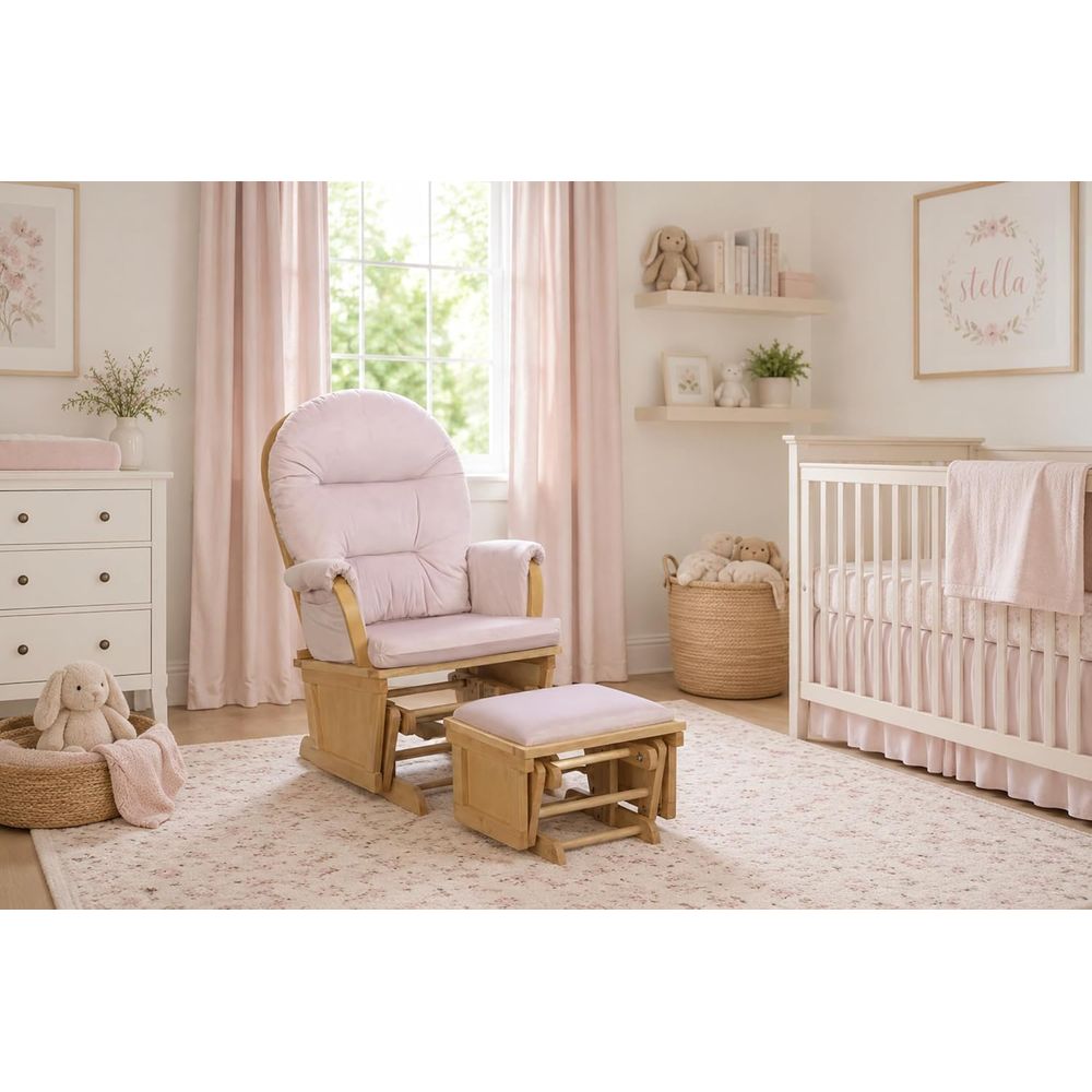 Rocking Chair Nursery - Sedia a dondolo Madison con poggiapiedi,
