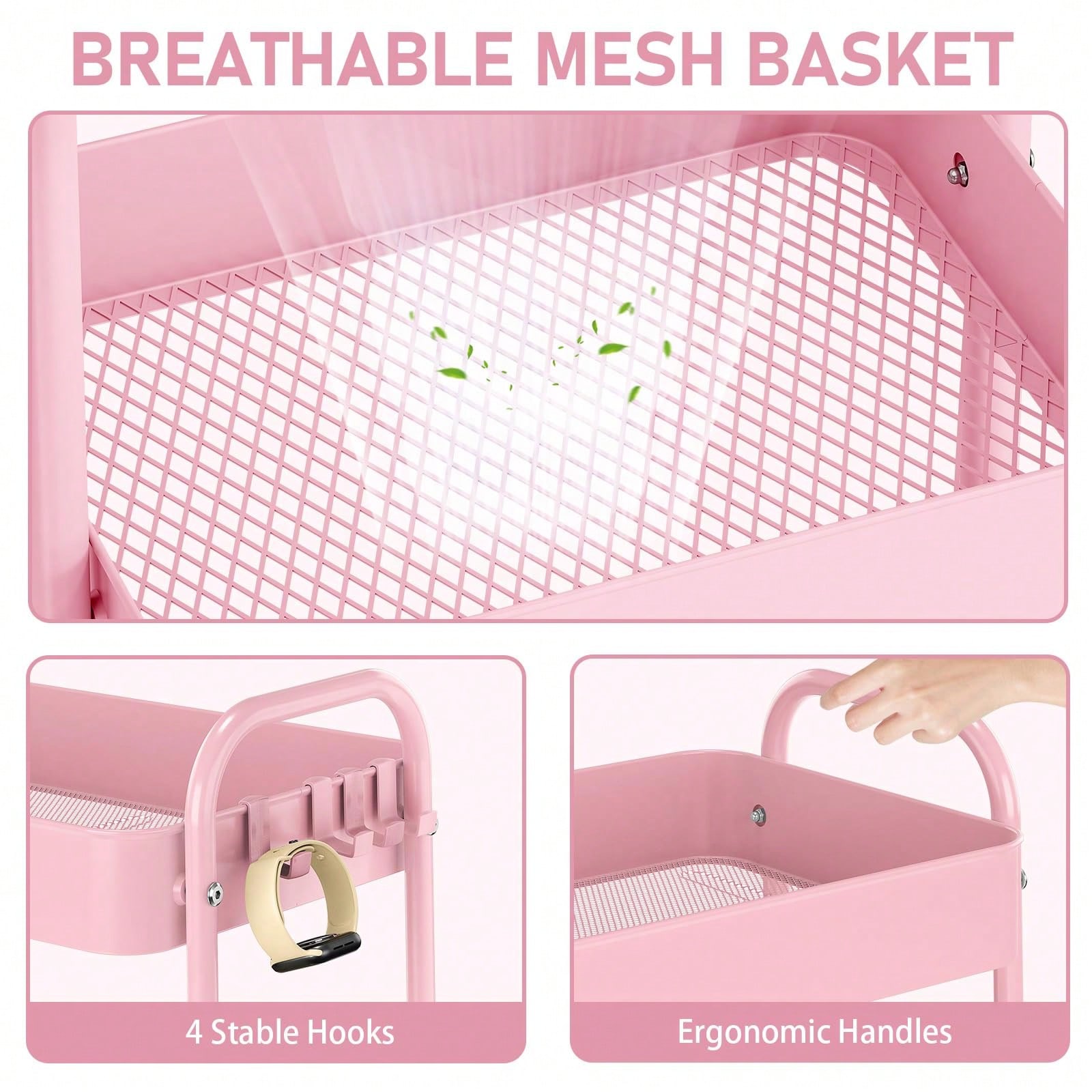 Carrello a 3 Ripiani in Metall - Baby Nursery Basket recensione e prezzo