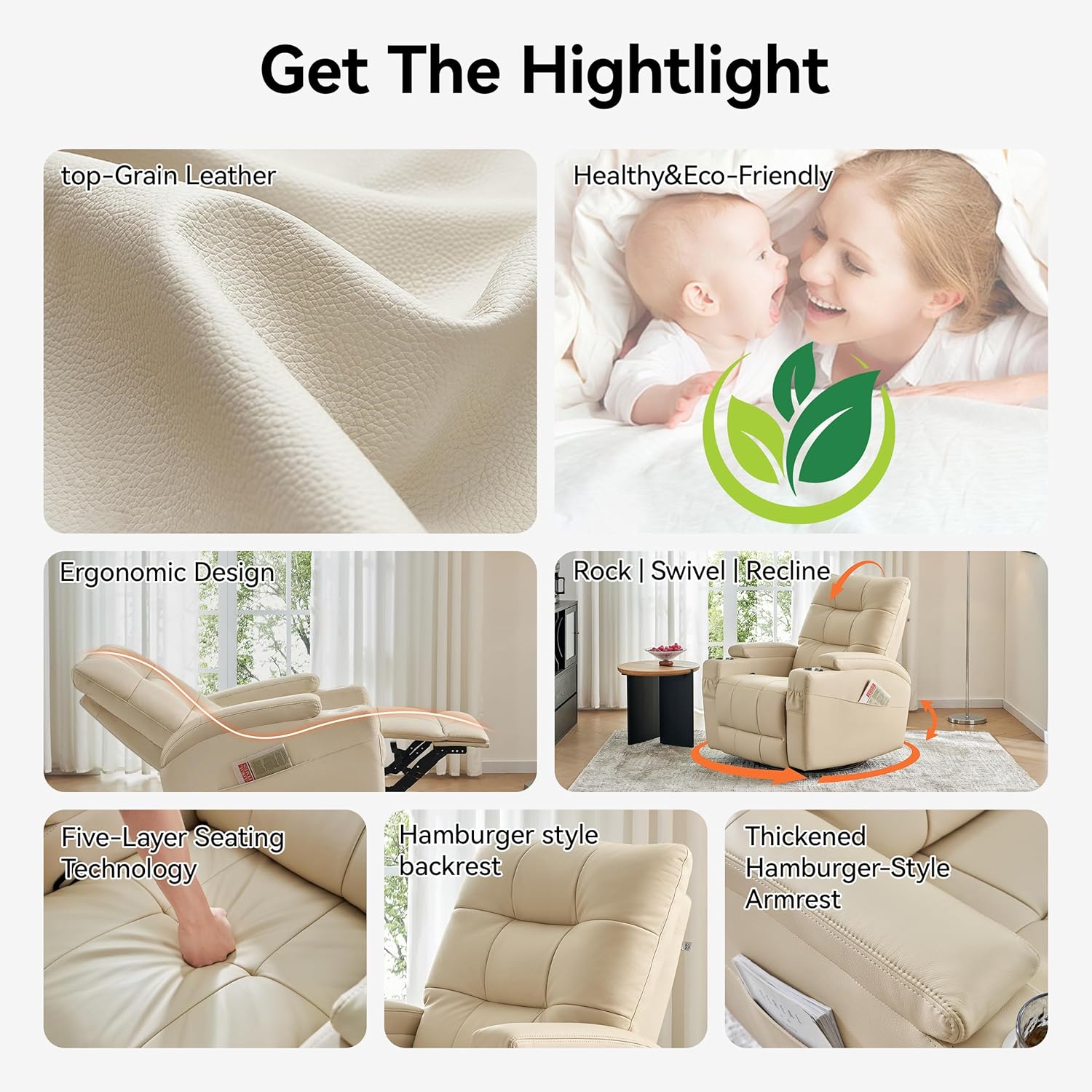 # Poltrona Reclinabile in Pell - Rocking Chair Nursery recensione e prezzo