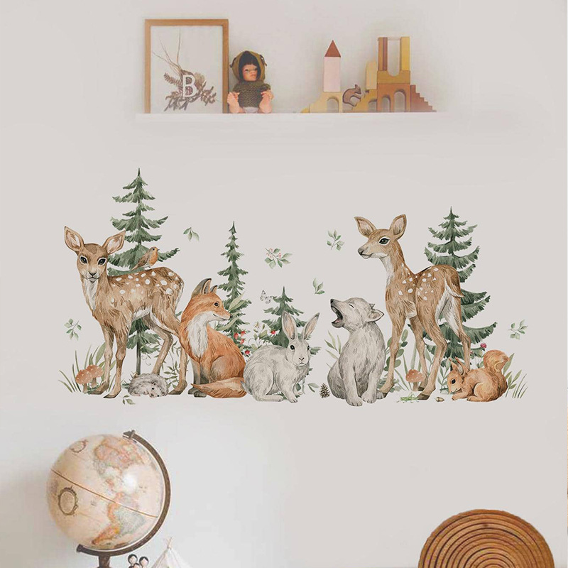 Cartoon Acquerello Foresta Ani - Baby Nursery Plants recensione e prezzo