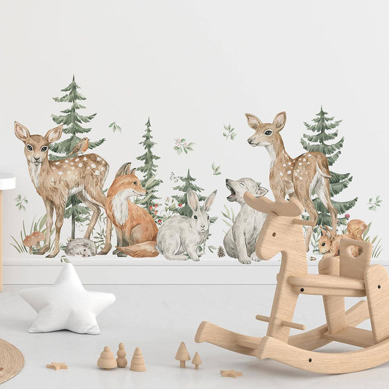 Cartoon Acquerello Foresta Ani - Baby Nursery Plants recensione e prezzo