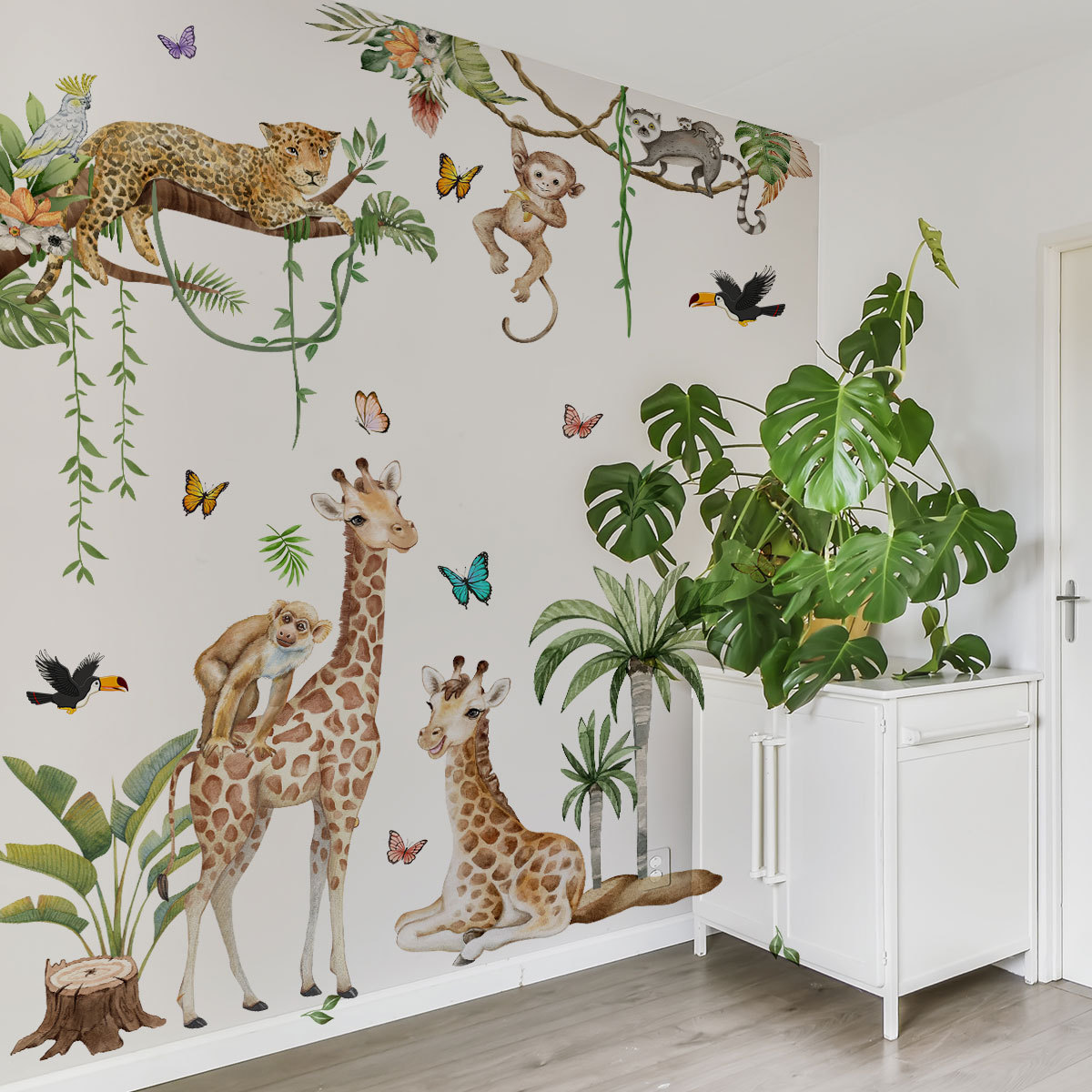 Adesivo da parete con animali  - Baby Nursery Jungle Wallpaper recensione e prezzo