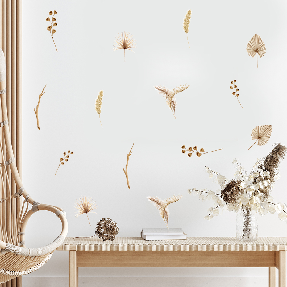 Boho foglie secche adesivi mur - Baby Nursery Plants recensione e prezzo