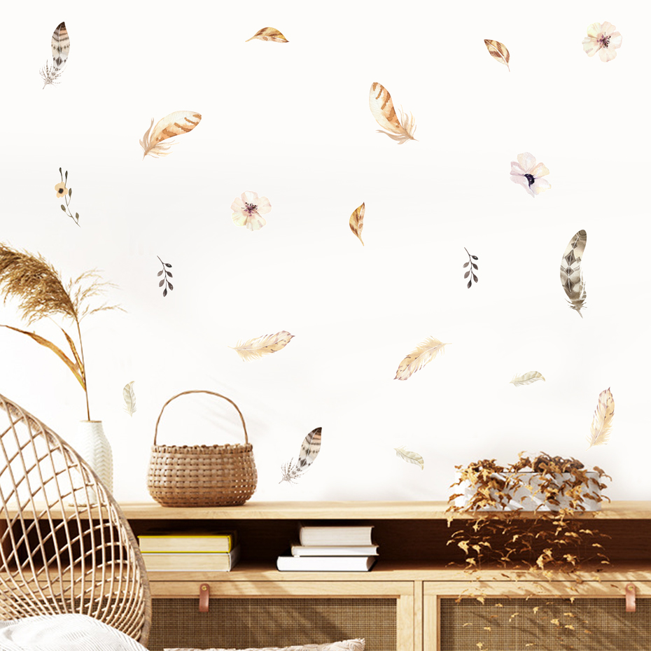 Boho foglie secche adesivi mur - Baby Nursery Plants recensione e prezzo