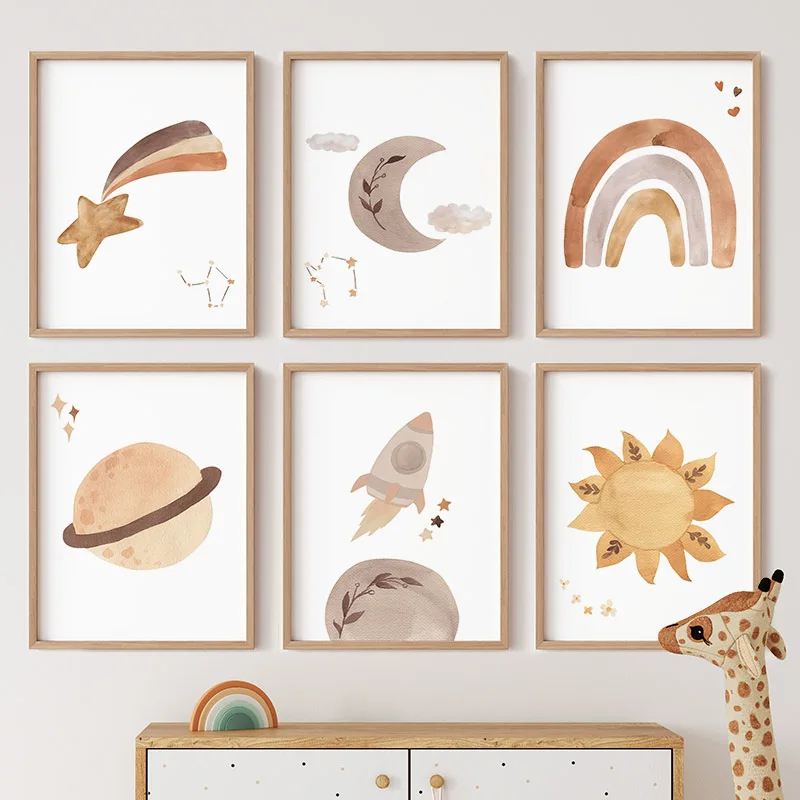 Poster con Arcobaleno, Sole, L - Baby Nursery Murals recensione e prezzo