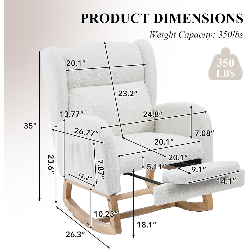 Sedia a dondolo imbottita per  - Rocking Chair Nursery recensione e prezzo