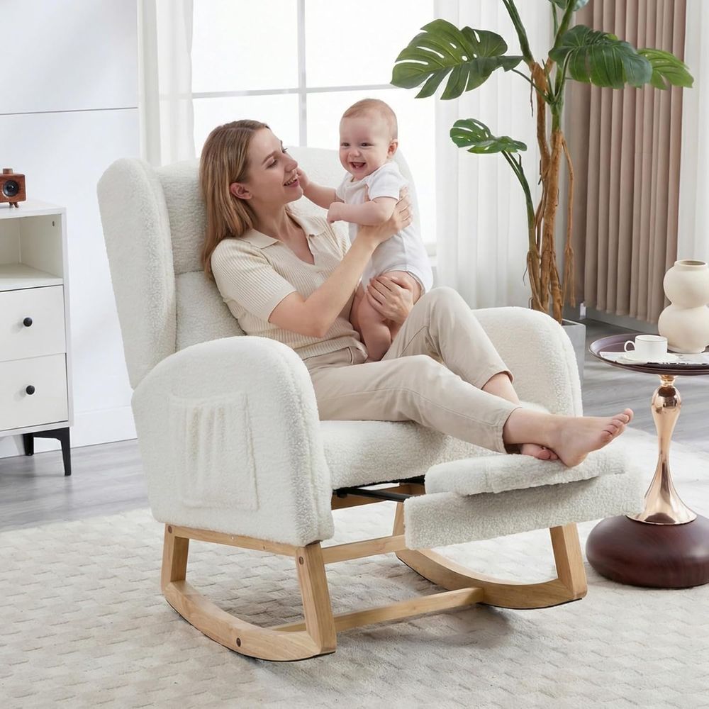 Sedia a dondolo imbottita per  - Rocking Chair Nursery recensione e prezzo