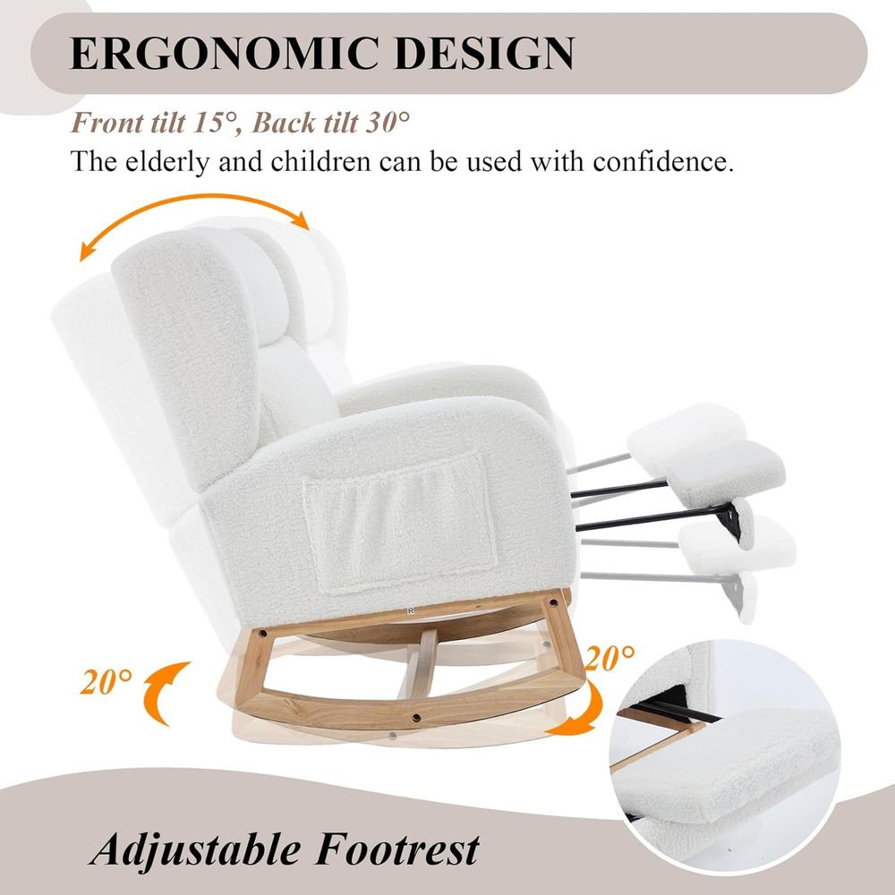 Sedia a dondolo imbottita per  - Rocking Chair Nursery recensione e prezzo