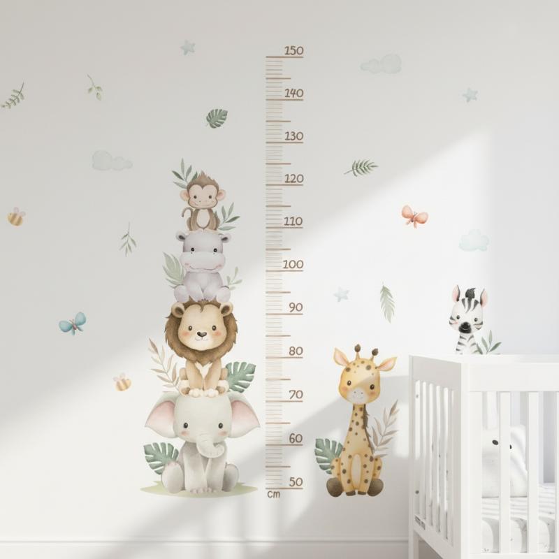 Adesivo per la crescita dei ba - Baby Nursery Jungle Wallpaper recensione e prezzo