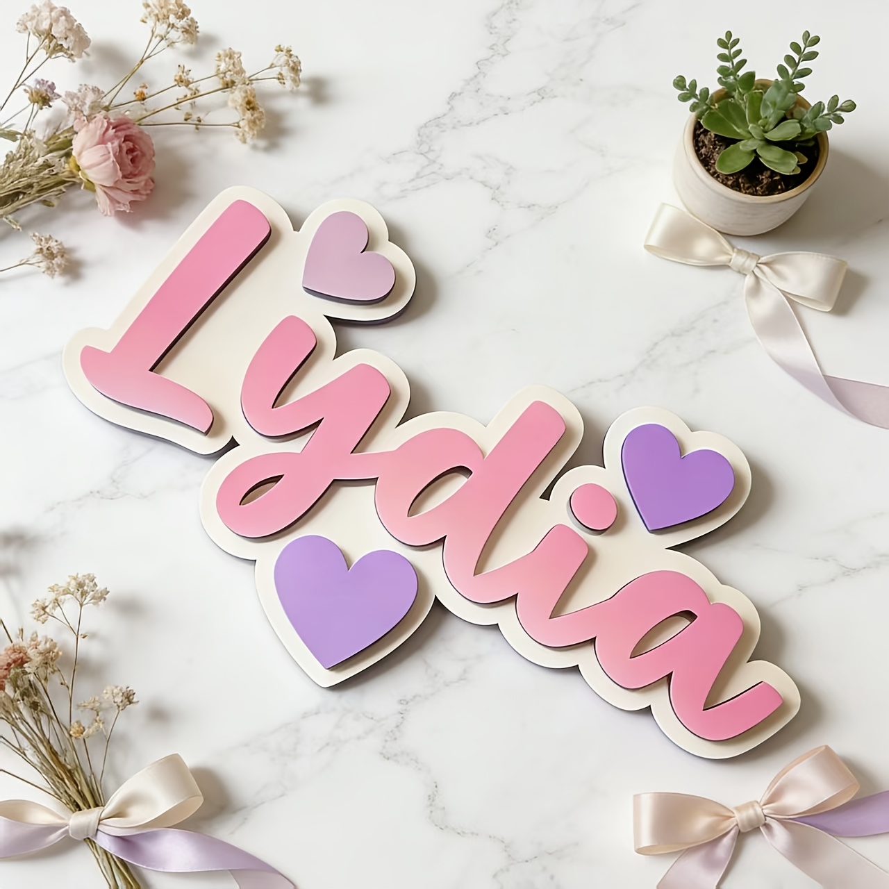 Targa Personalizzata a Cuore S - Baby Nursery Hanging Decor recensione e prezzo