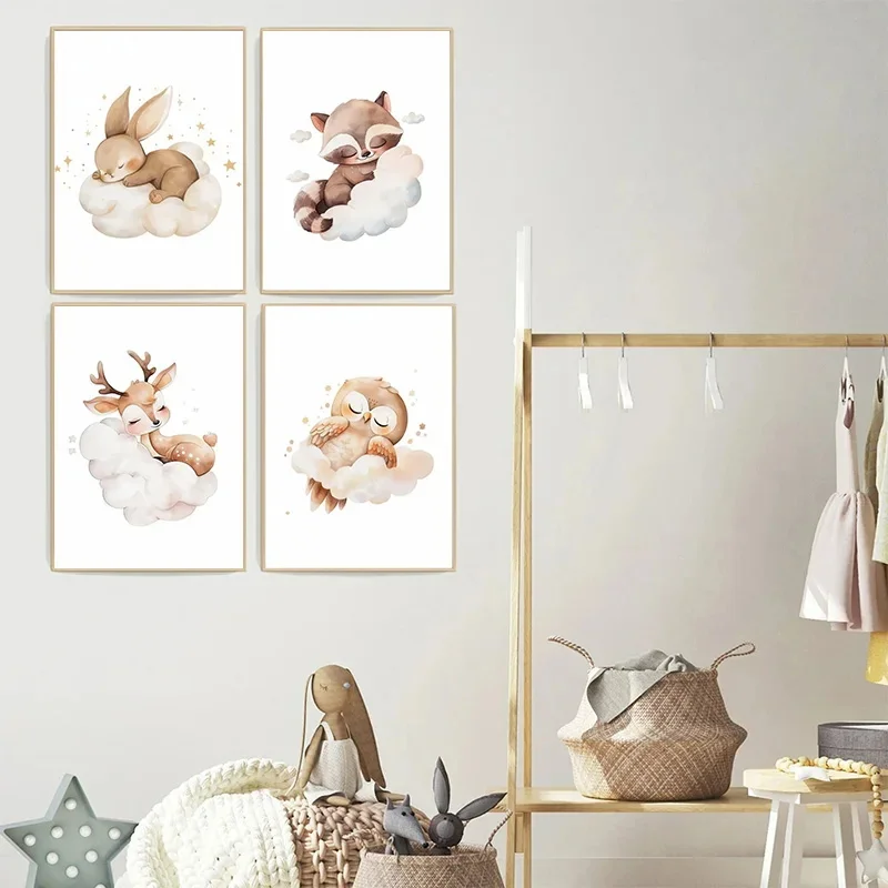Cartoon Nuvola Animale Tela Pi - Baby Nursery Murals recensione e prezzo