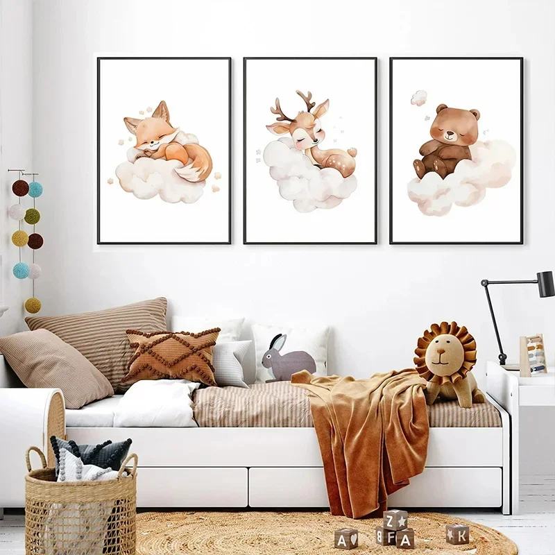 Cartoon Nuvola Animale Tela Pi - Baby Nursery Murals recensione e prezzo