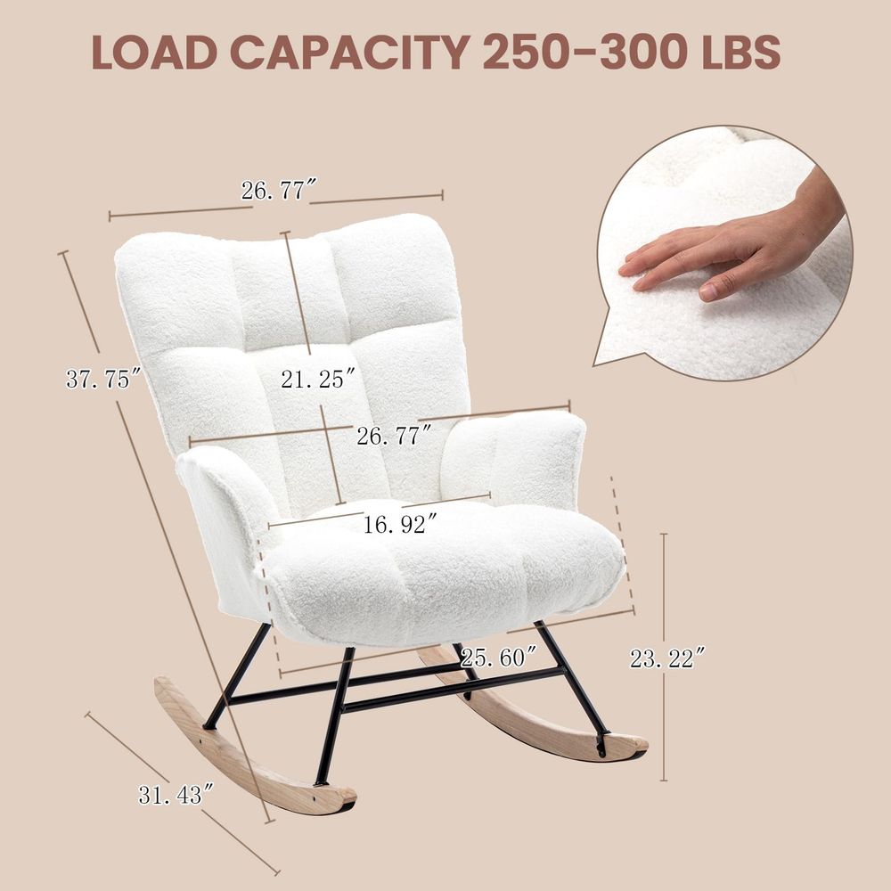 Poltrona a dondolo imbottita T - Rocking Chair Nursery recensione e prezzo