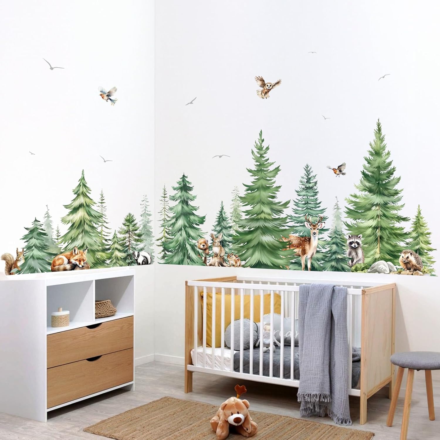 Grande acquerello albero di pi - Baby Nursery Plants recensione e prezzo