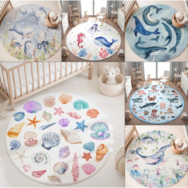 Tappeto rotondo con animali ma - Baby Nursery Plants recensione e prezzo
