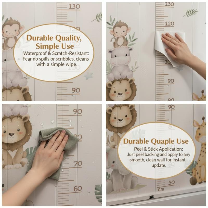 Adesivo per la crescita dei ba - Baby Nursery Jungle Wallpaper recensione e prezzo