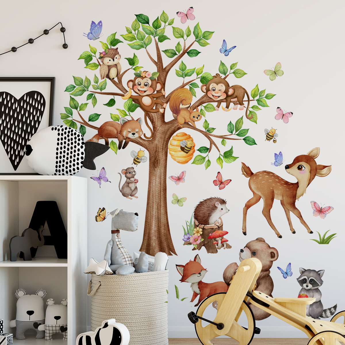 Adesivi murali albero animale  - Baby Nursery Jungle Wallpaper recensione e prezzo
