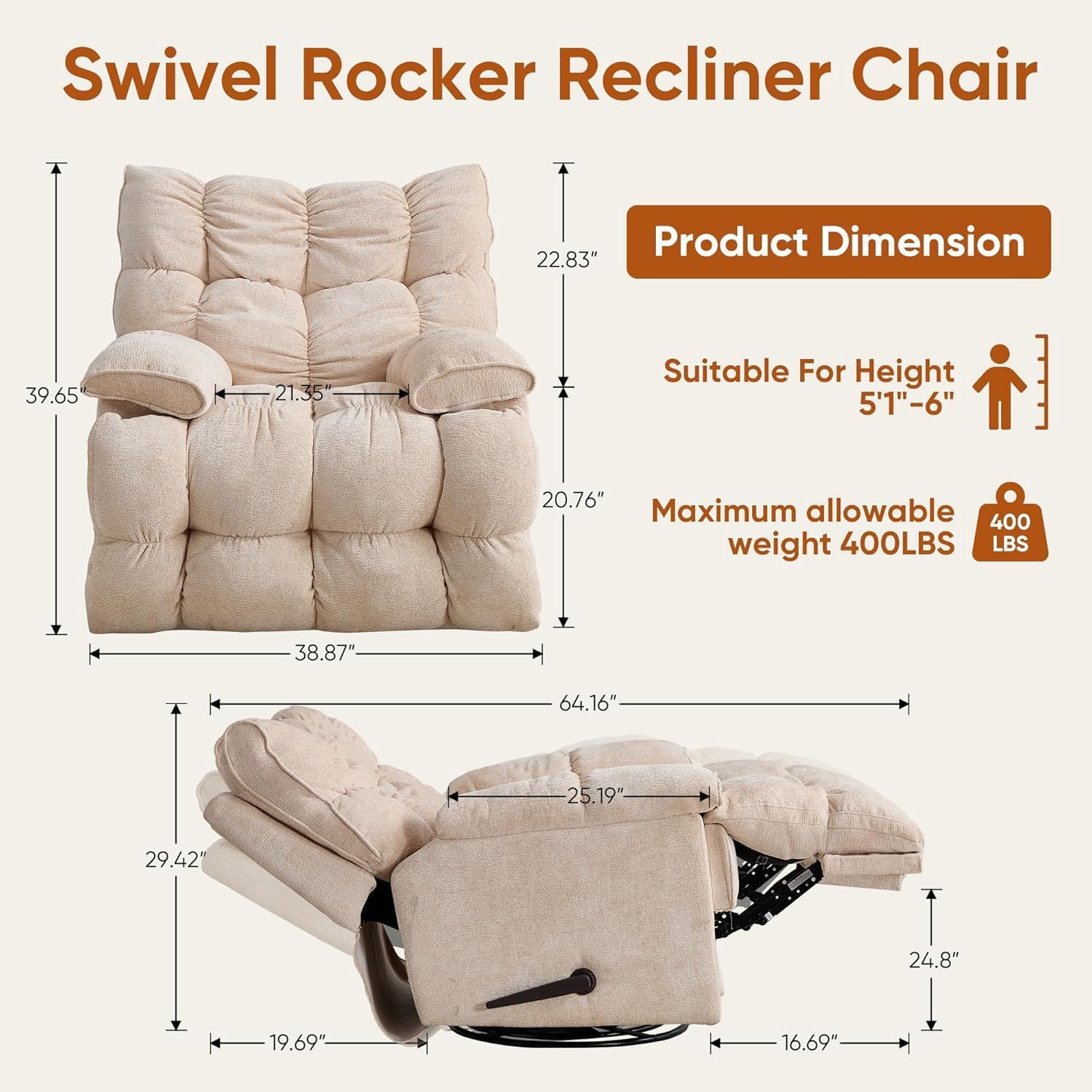 Poltrona Reclinabile Girevole  - Rocking Chair Nursery recensione e prezzo