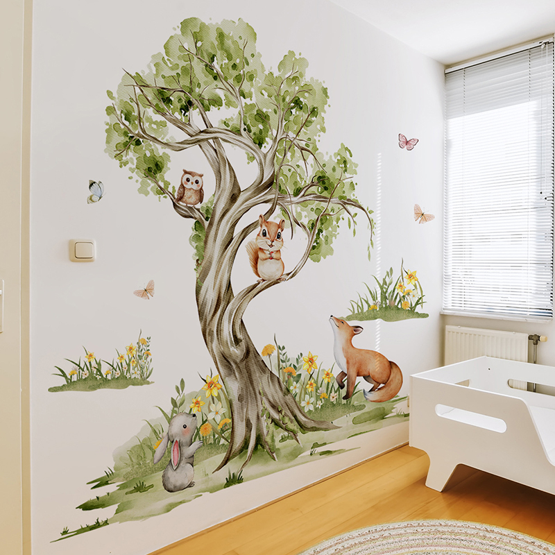 Acquerello Foresta Grande Albe - Baby Nursery Jungle Wallpaper recensione e prezzo