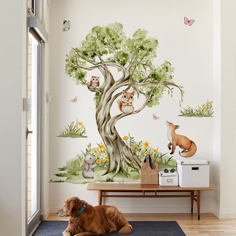 Acquerello Foresta Grande Albe - Baby Nursery Jungle Wallpaper recensione e prezzo