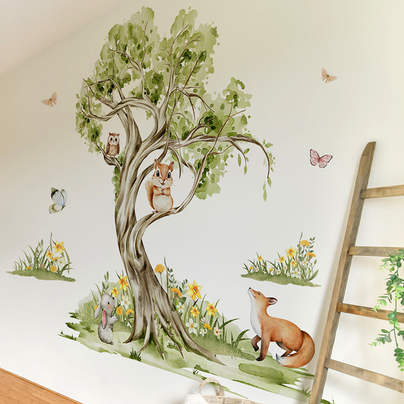 Acquerello Foresta Grande Albe - Baby Nursery Jungle Wallpaper recensione e prezzo