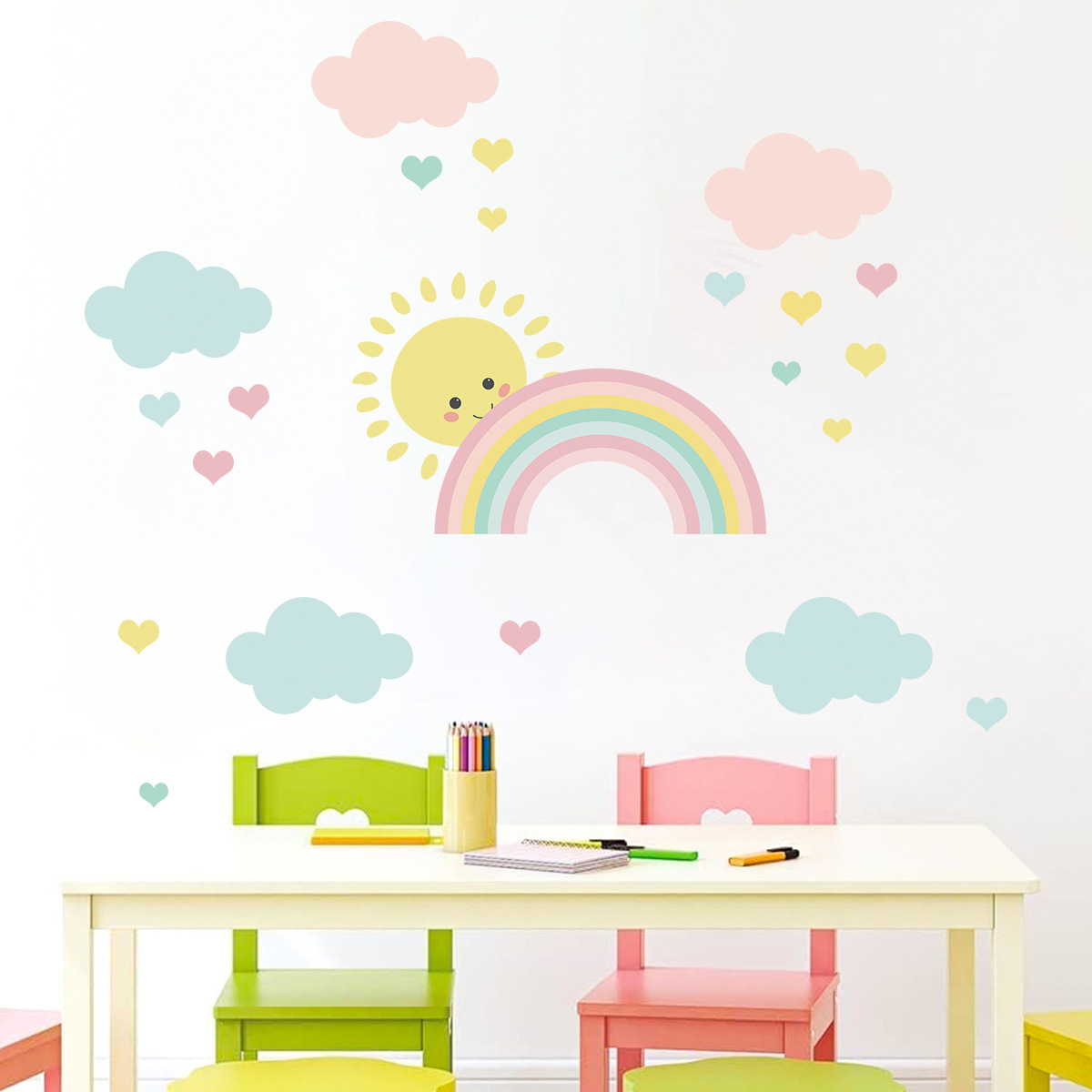 Adesivi Murali con Sole, Arcob - Baby Nursery Murals recensione e prezzo