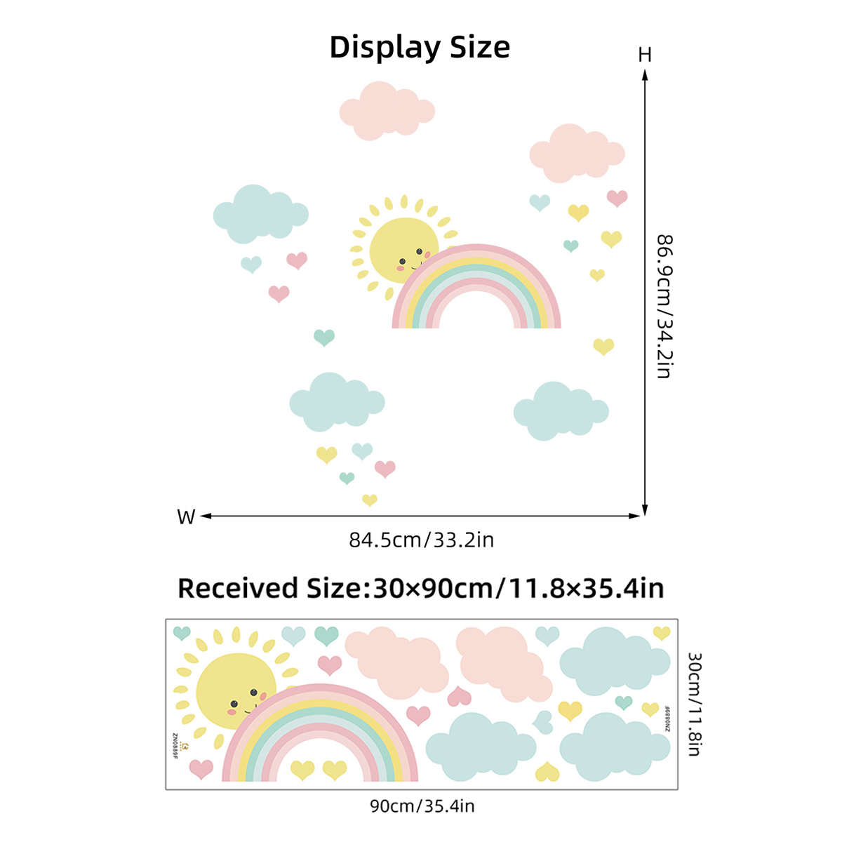 Adesivi Murali con Sole, Arcob - Baby Nursery Murals recensione e prezzo