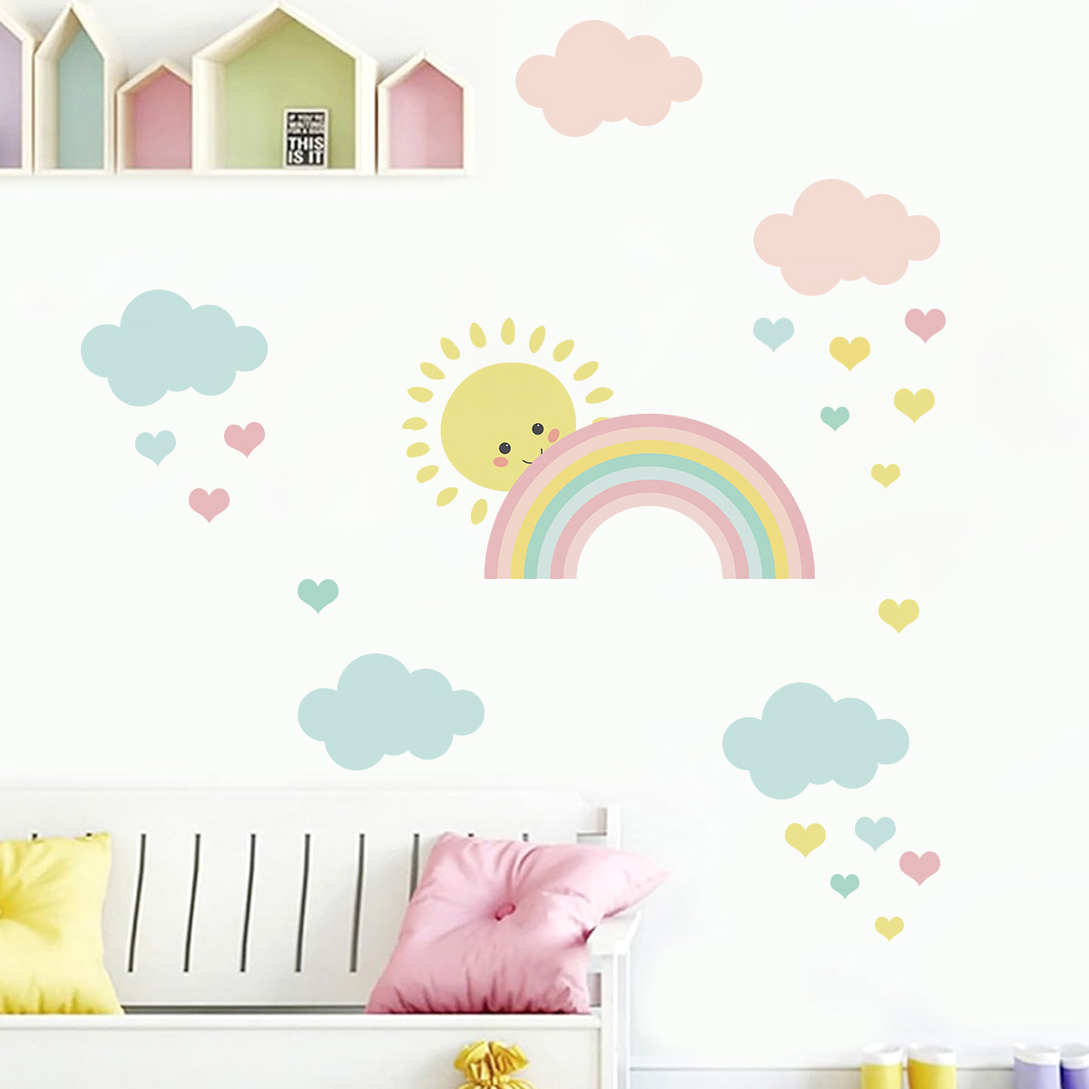 Adesivi Murali con Sole, Arcob - Baby Nursery Murals recensione e prezzo