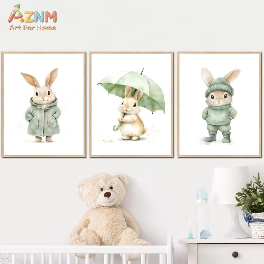 AZNM Quadro su tela con conigl - Baby Nursery Outfits recensione e prezzo