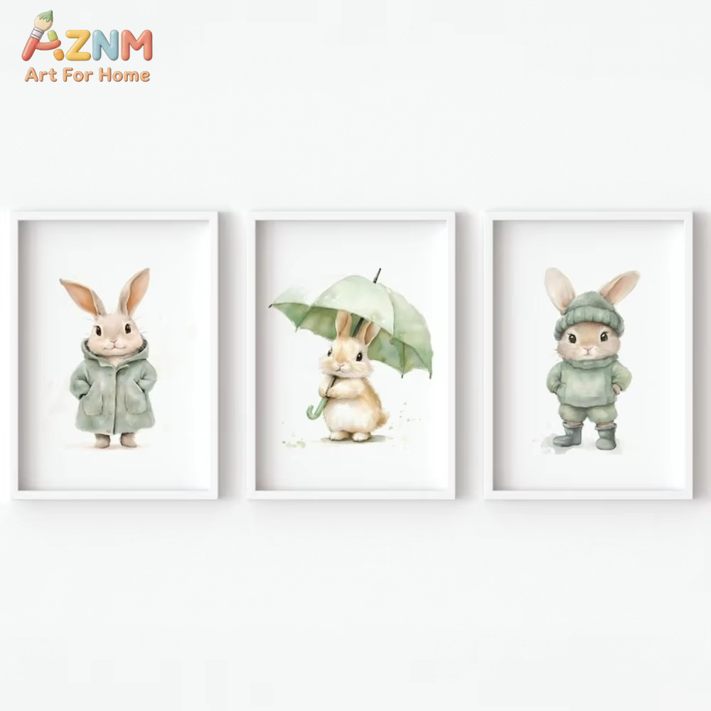 AZNM Quadro su tela con conigl - Baby Nursery Outfits recensione e prezzo