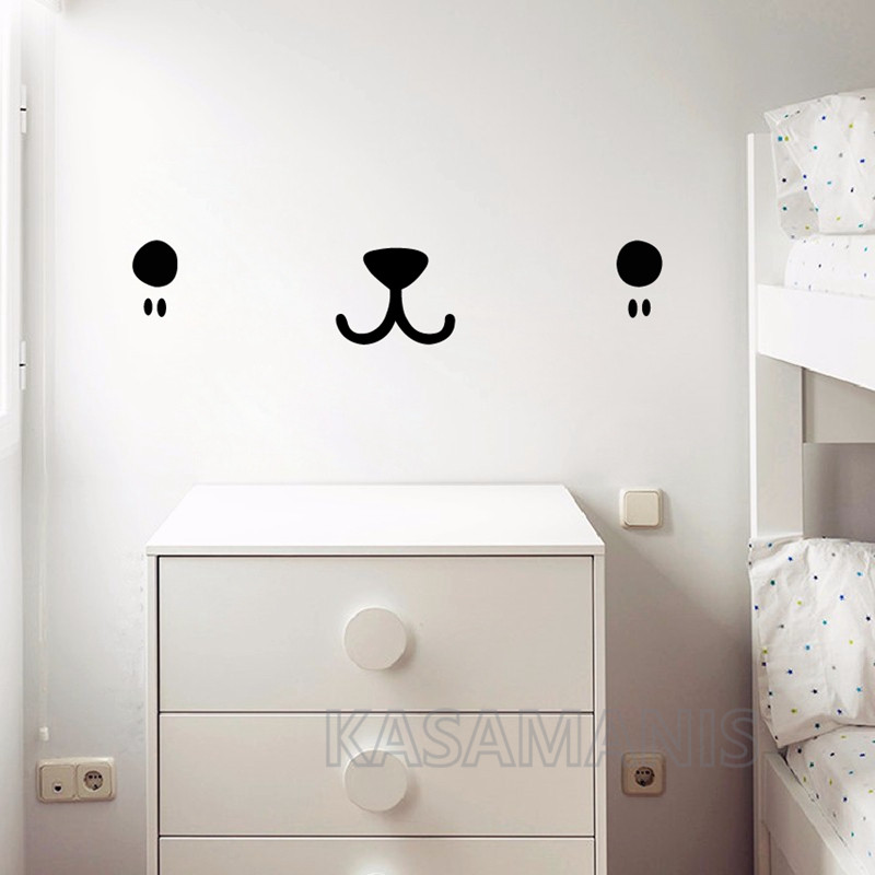 Carino Kawaii faccia Wall Art  - Baby Nursery Murals recensione e prezzo