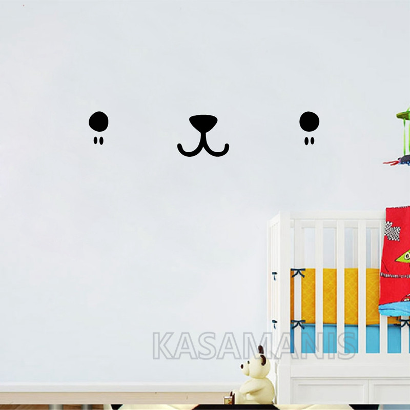 Carino Kawaii faccia Wall Art  - Baby Nursery Murals recensione e prezzo