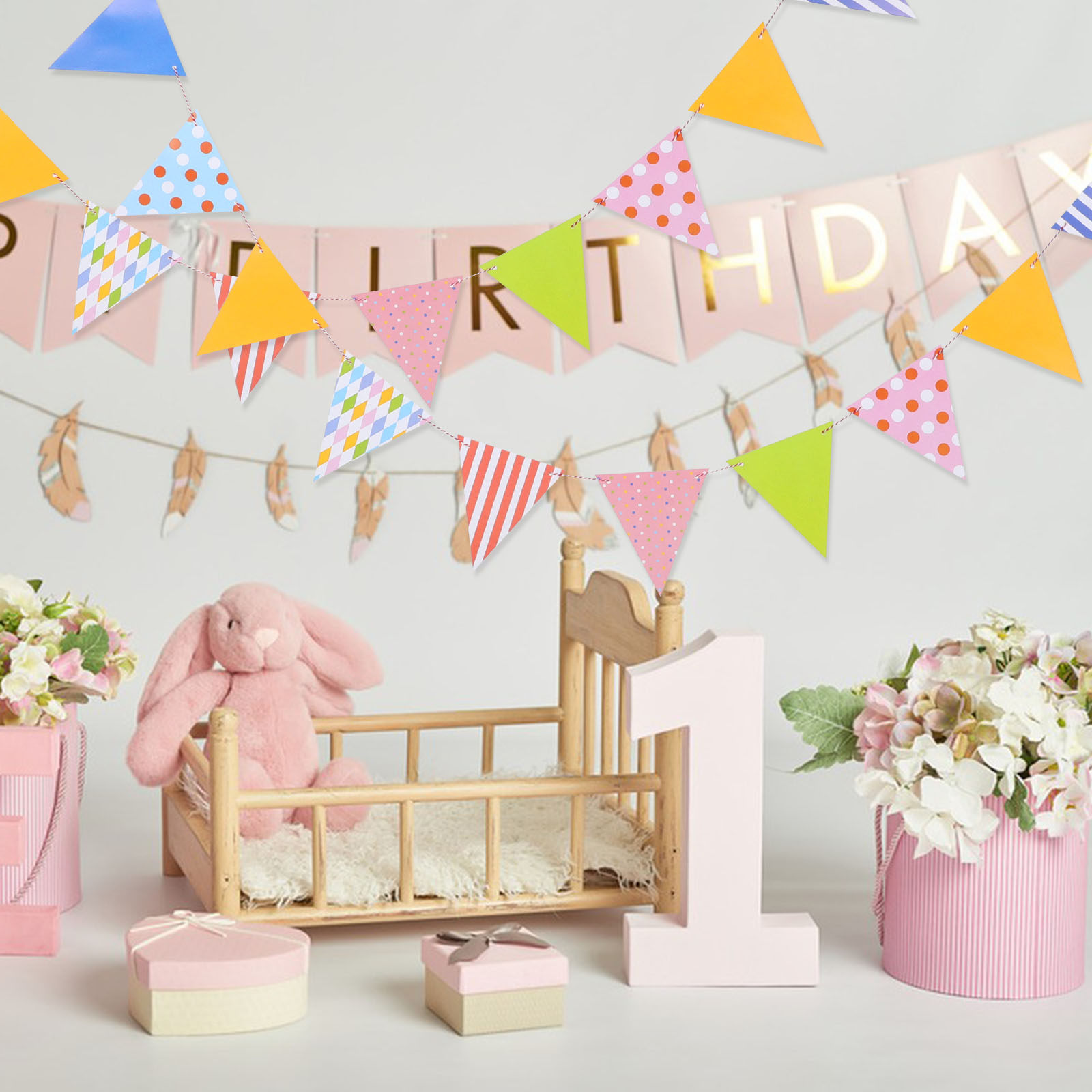 Ghirlanda di Bandierine Triang - Baby Nursery Bunting recensione e prezzo