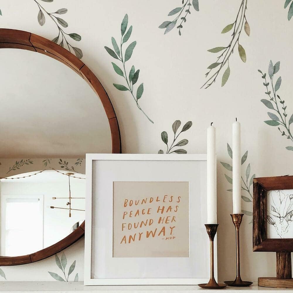 Acquerello rustico paese fogli - Baby Nursery Plants recensione e prezzo