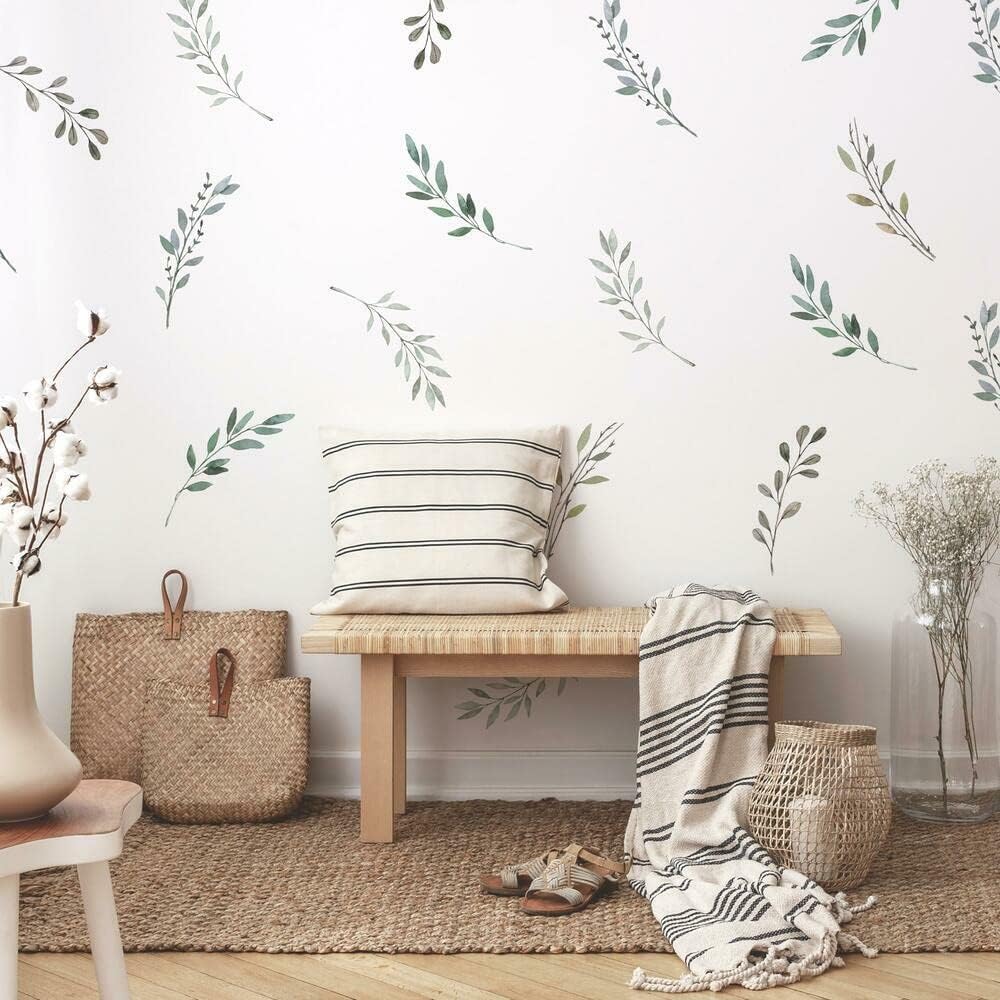 Acquerello rustico paese fogli - Baby Nursery Plants recensione e prezzo
