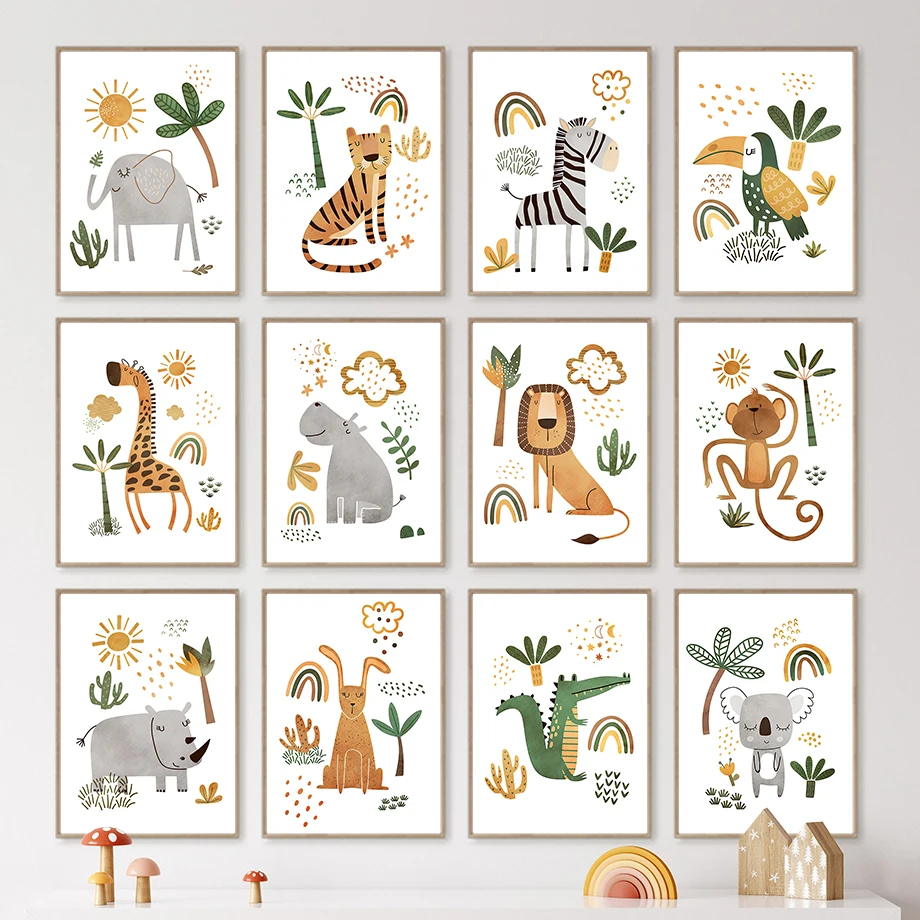 Giraffa Elefante Tigre Zebra T - Baby Nursery Plants recensione e prezzo