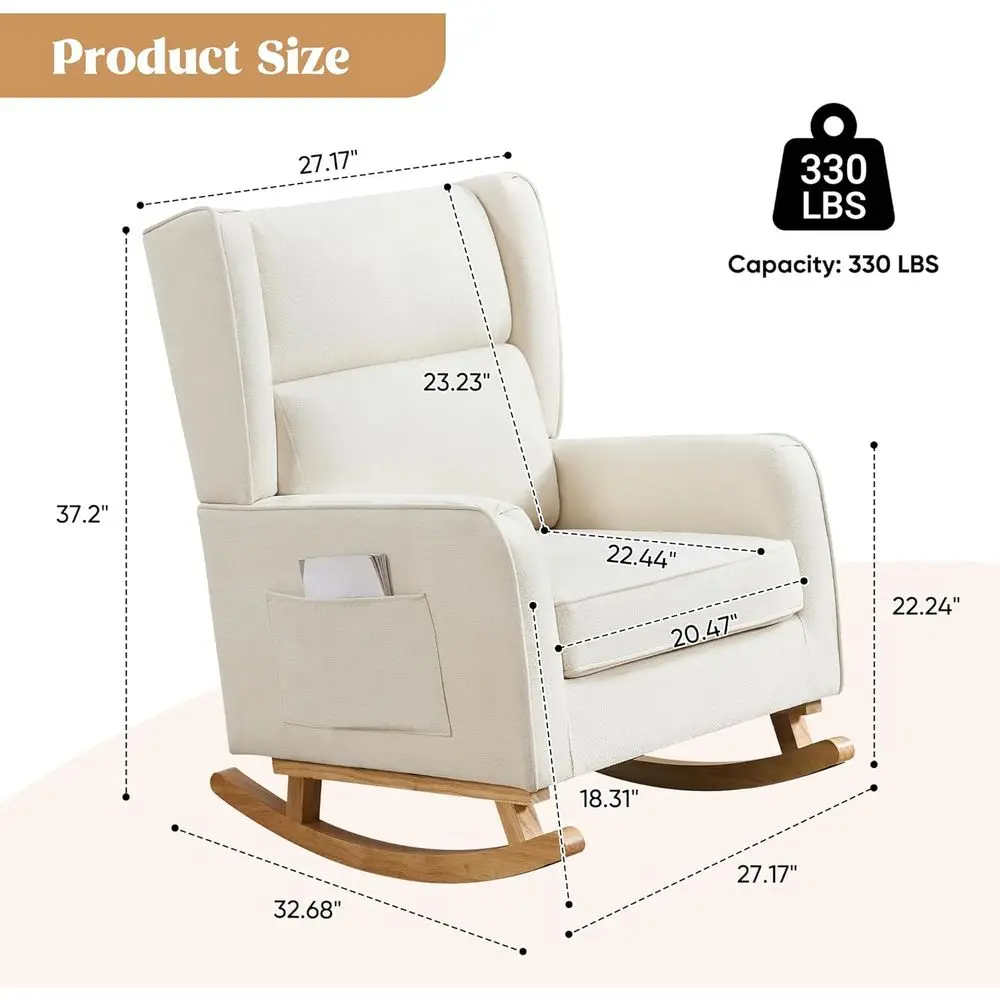 Sedia a dondolo in legno masse - Rocking Chair Nursery recensione e prezzo